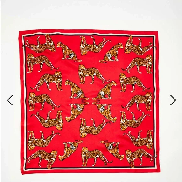 Ann Taylor Cheetah Silk Little Scarf - Picture 1 of 8
